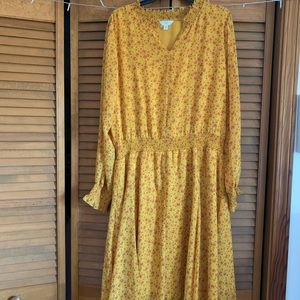 Yellow and floral dress